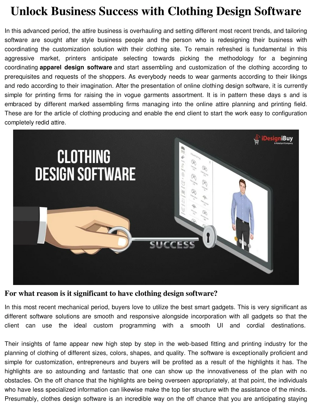unlock business success with clothing design