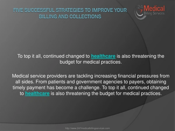 Five successful strategies to improve your billing and collections