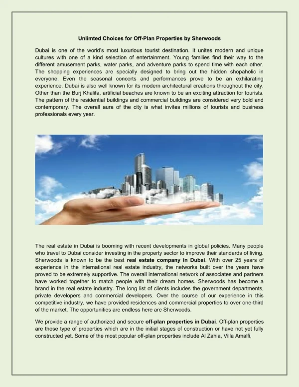 Real Estate Agents in Dubai| sherwoodsproperty.com