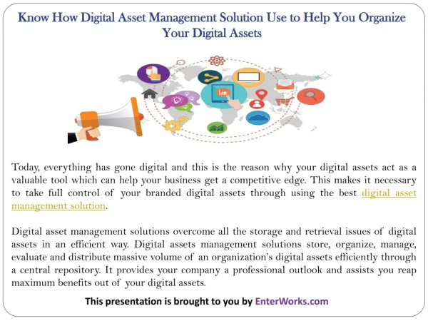 Know How Digital Asset Management Solution Use to Help You Organize Your Digital Assets