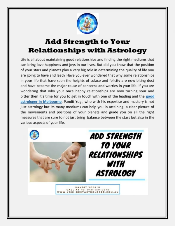 Add Strength to Your Relationships with Astrology