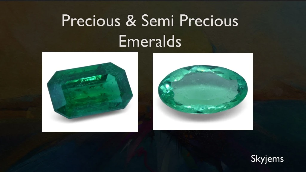 precious semi precious emeralds