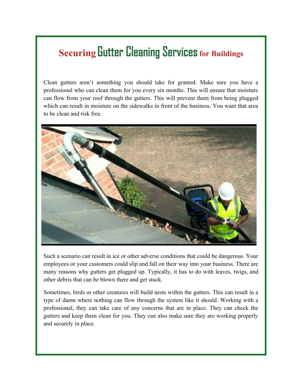 securing gutter cleaning services gutter cleaning