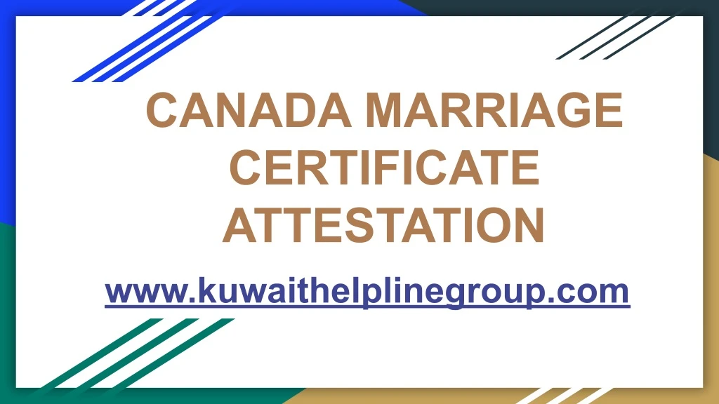 canada marriage certificate attestation