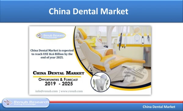 China Dental Market will be 16.65 Billion by 2025