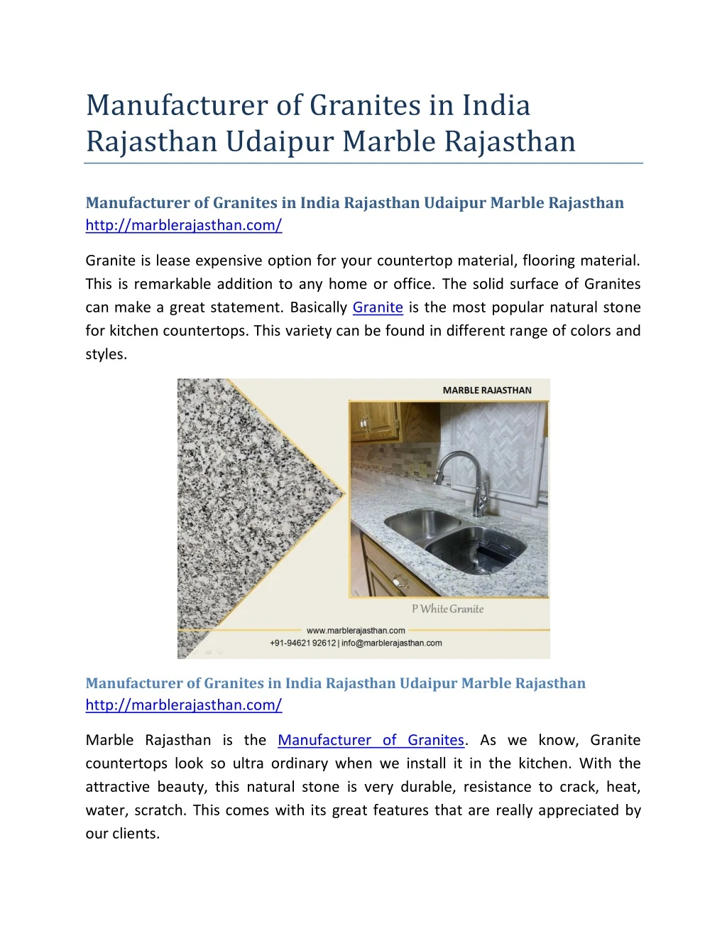 manufacturer of granites in india rajasthan