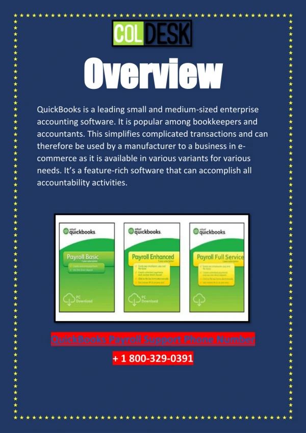 Call us on our tollfree QuickBooks Payroll Support Phone Number  1 800-329-0391