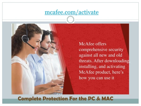 Activate and Setup your McAfee Product