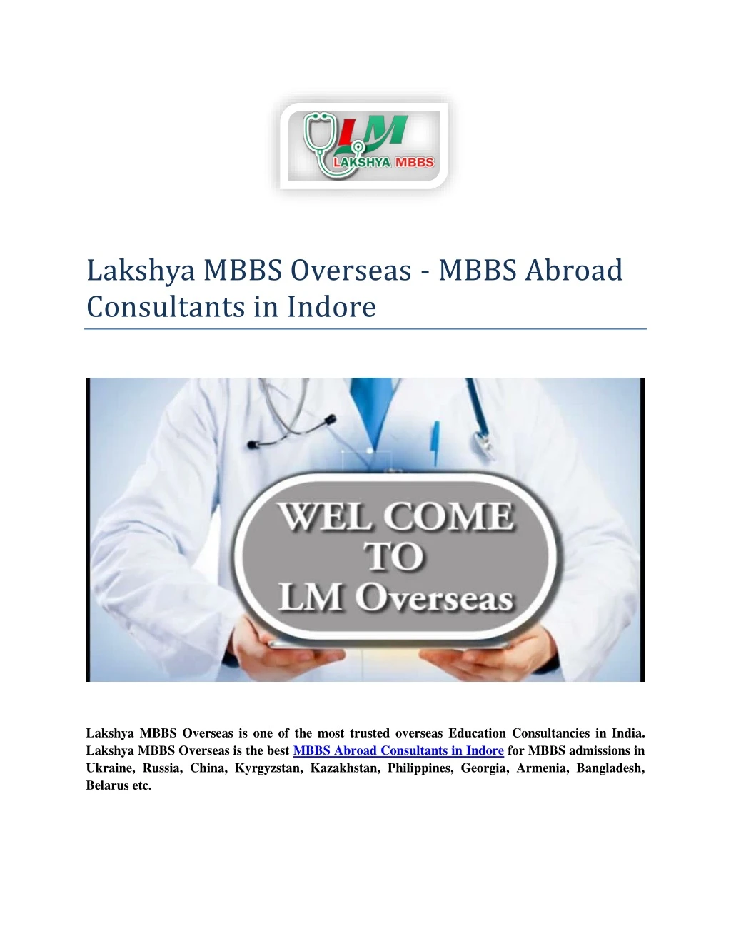 lakshya mbbs overseas mbbs abroad consultants