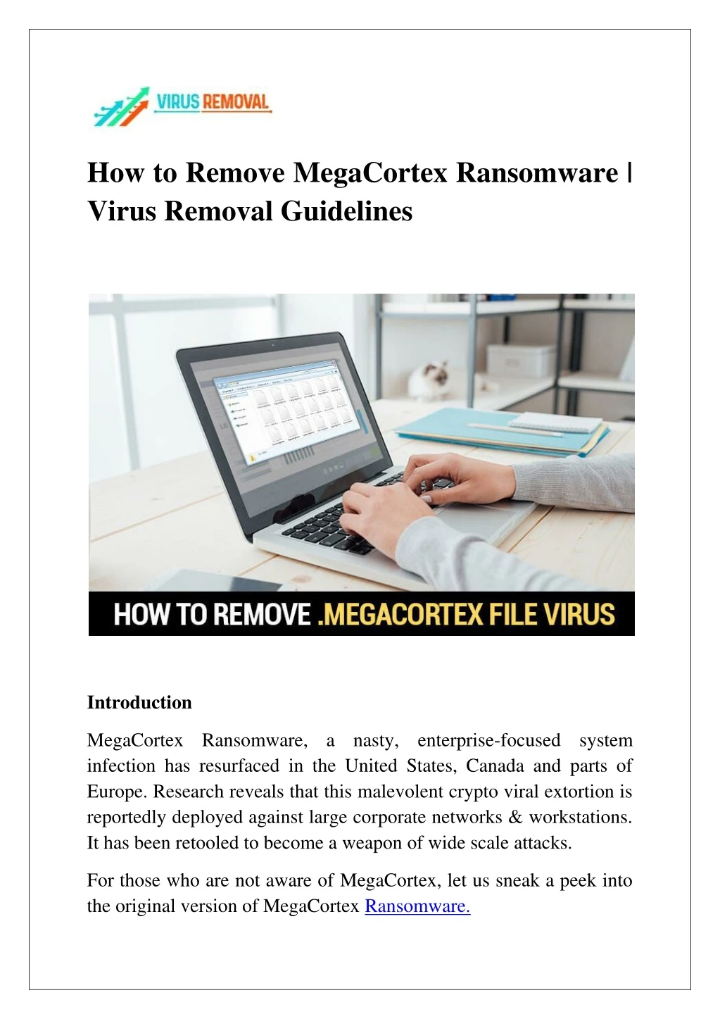 how to remove megacortex ransomware virus removal