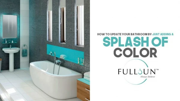 how to update your bathroom by just adding a splash of color