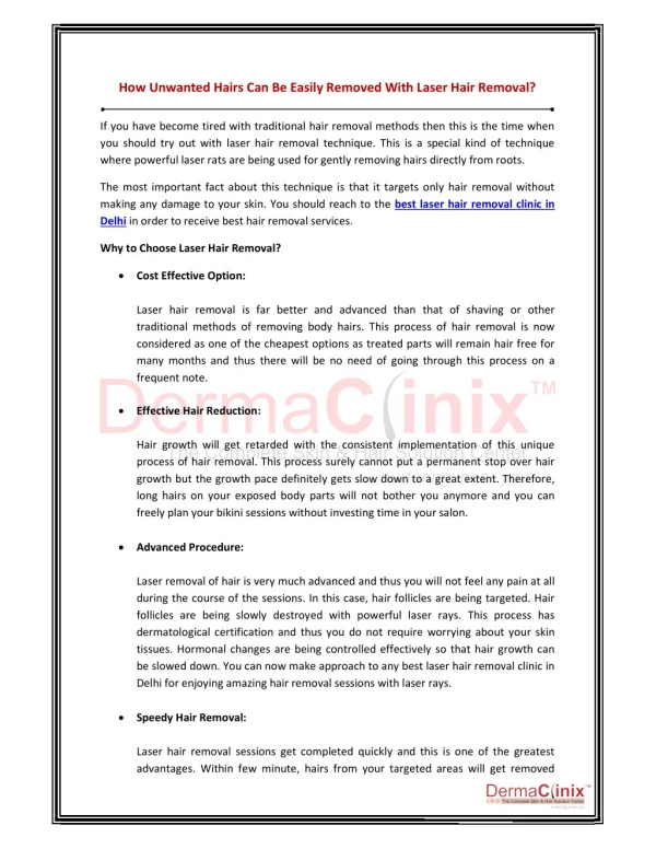 how unwanted hairs can be easily removed with