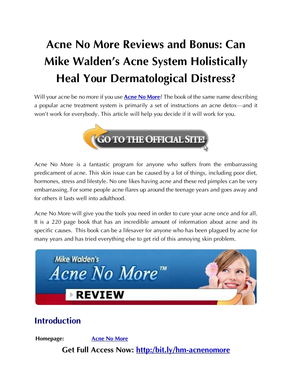 acne no more reviews and bonus can mike walden