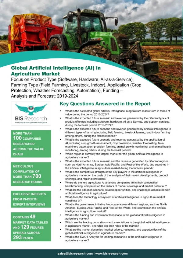 Artificial Intelligence in Agriculture Market Growth 2024
