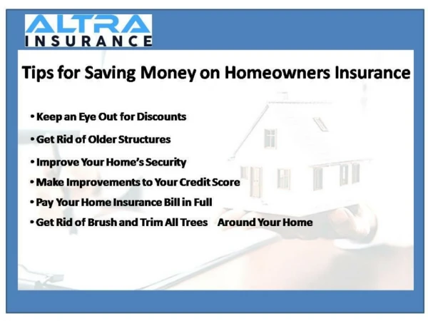 6 Tips for Saving Money on Homeowners Insurance
