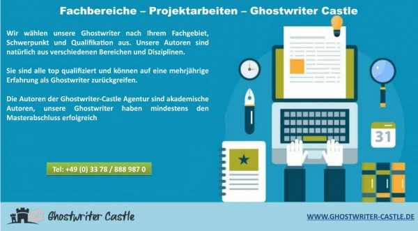 Fachbereiche – Projektarbeiten – Ghostwriter Castle