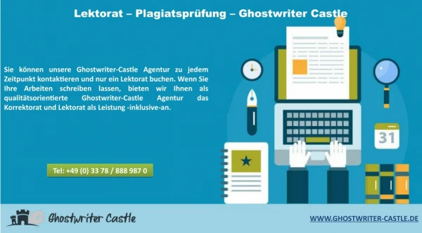 Lektorat – Plagiatsprüfung – Ghostwriter Castle