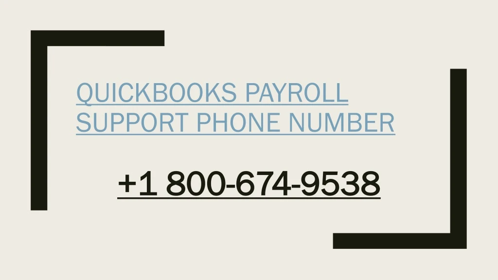 quickbooks payroll support phone number