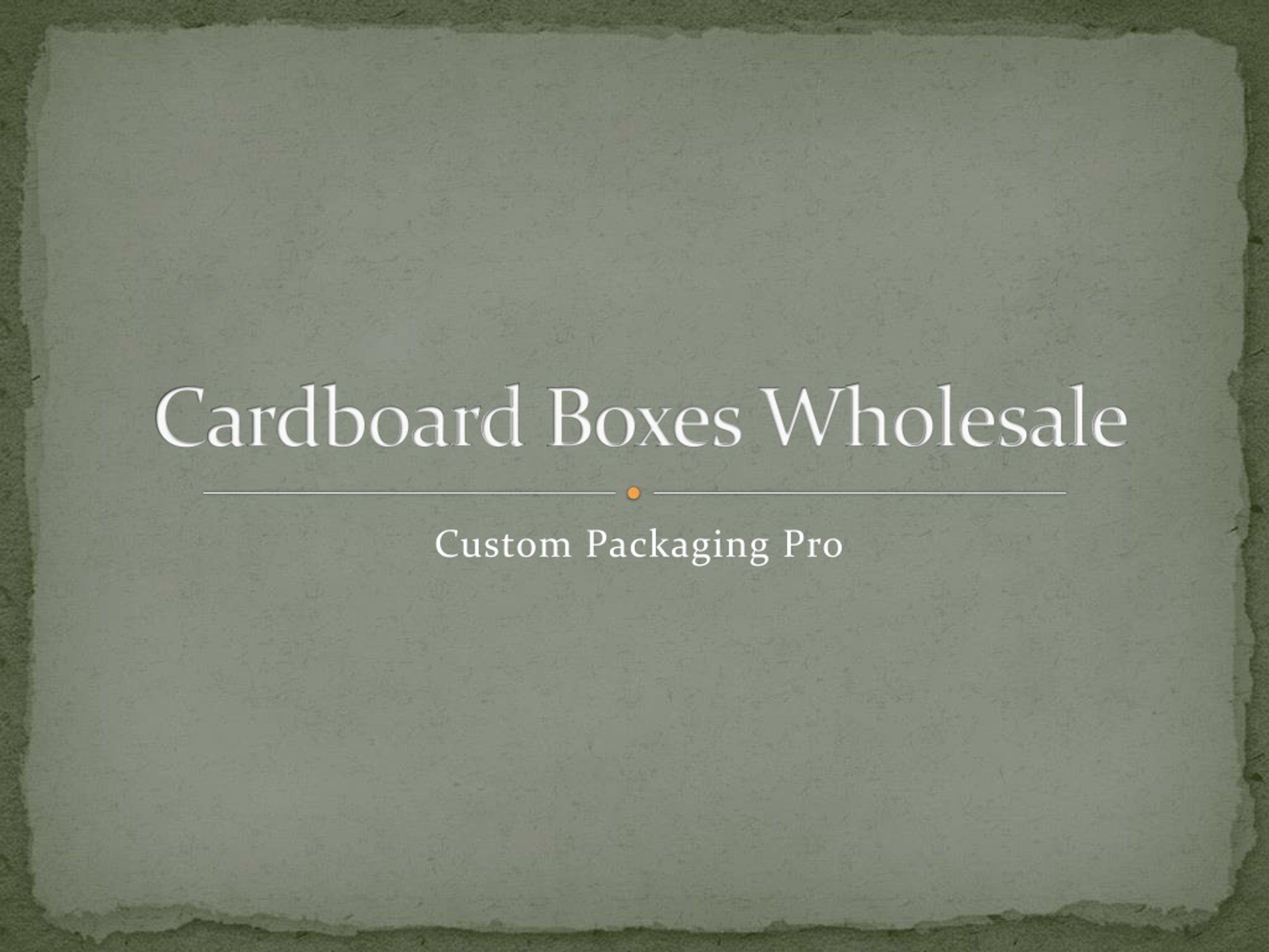 PPT - Cardboard Boxes Wholesale PowerPoint Presentation, free download ...