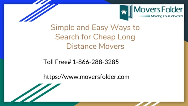 Simple and Easy ways to Find the Cheap Long Distance Movers