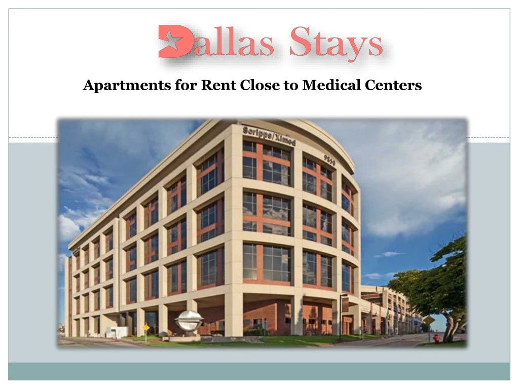 apartments for rent close to medical centers