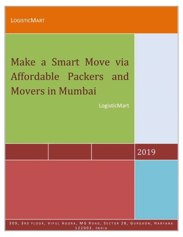 Make a Smart Move via Affordable Packers and Movers in Mumbai