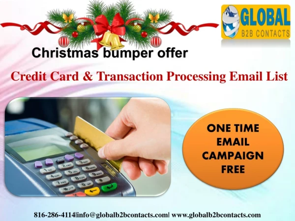 credit card transaction processing email list