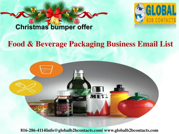 food beverage packaging business email list