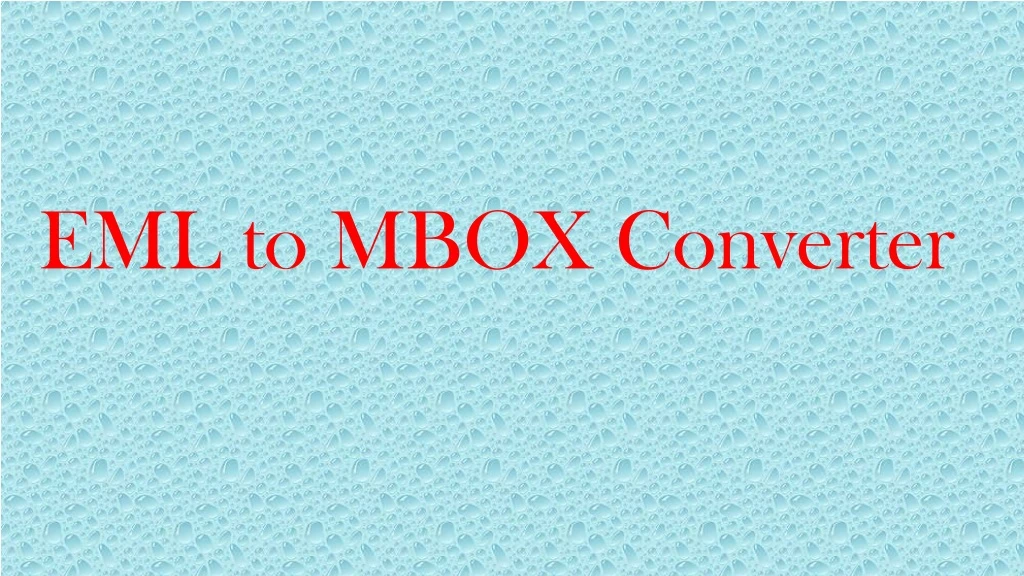 eml to mbox converter