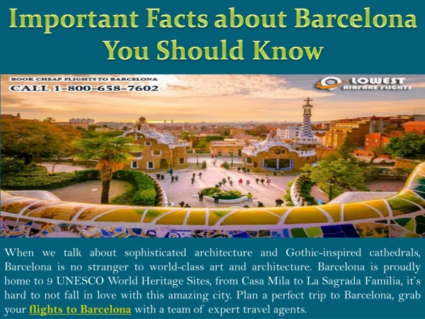 Important Facts about Barcelona You Should Know