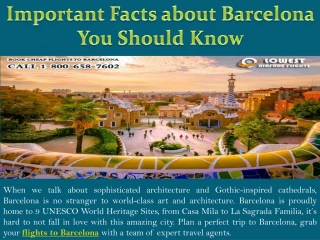 Important Facts about Barcelona You Should Know - slide 1