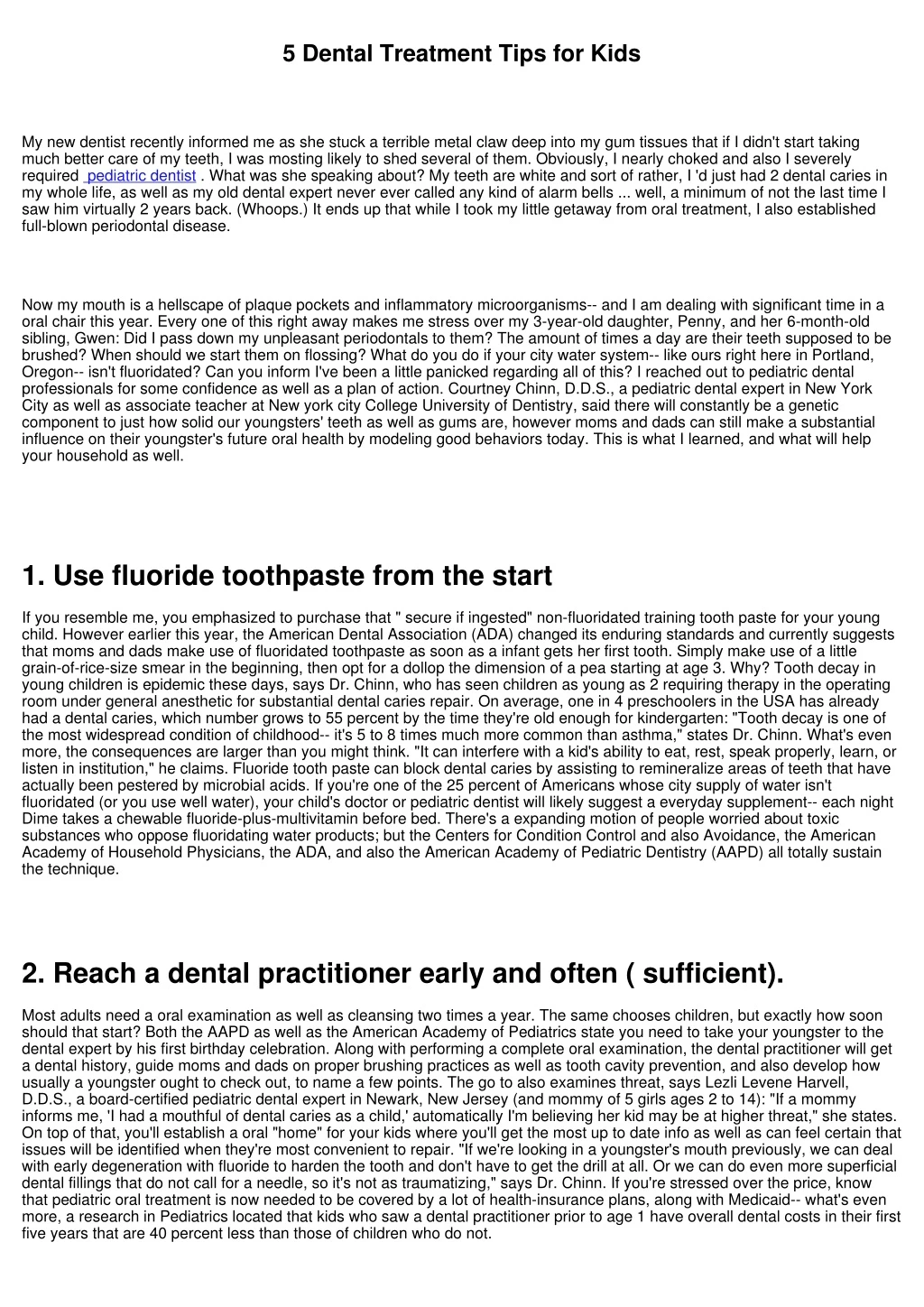 5 dental treatment tips for kids