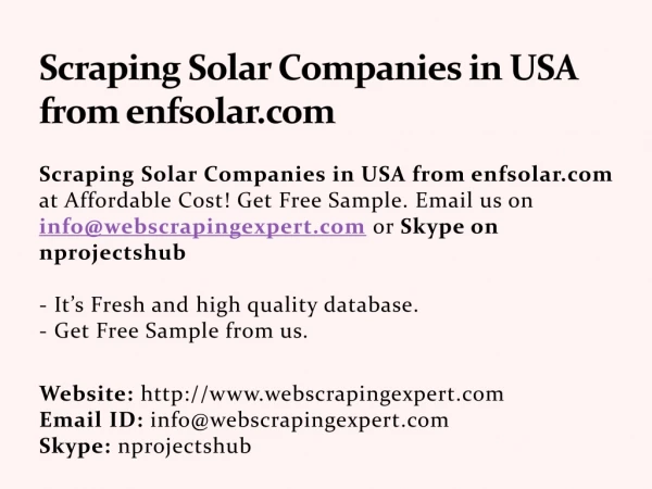 Scraping Solar Companies in USA from enfsolar.com