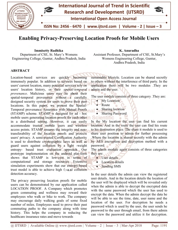 Enabling Privacy Preserving Location Proofs for Mobile Users