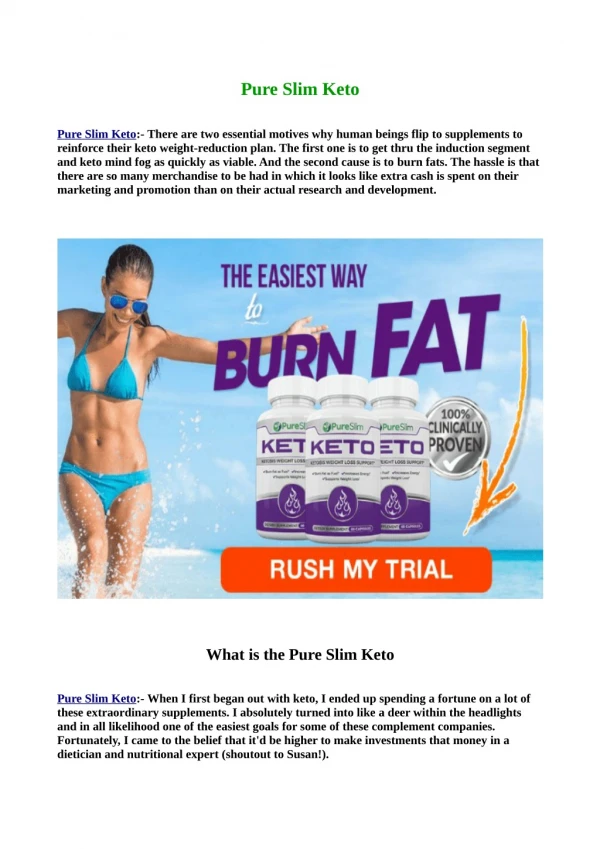 Pure Slim Keto Awards: Now Reasons Why They Don't Work & What You Can Do About It