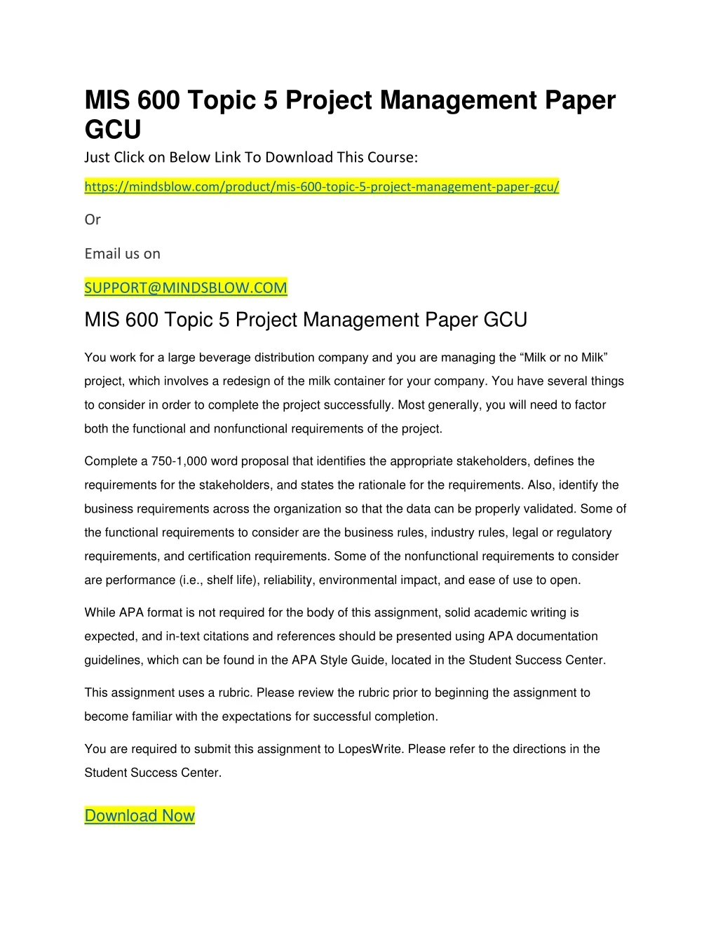 mis 600 topic 5 project management paper gcu just