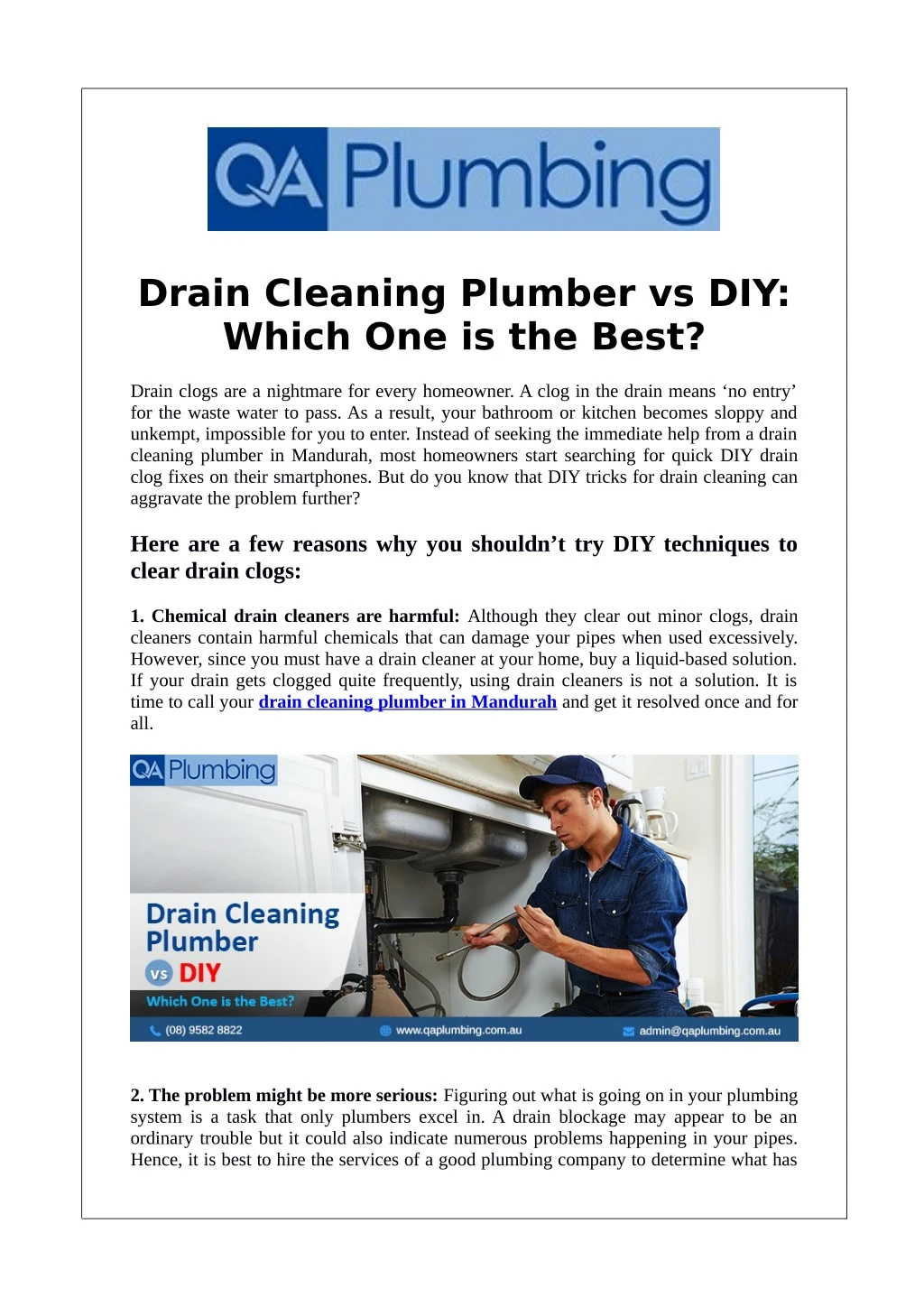 drain cleaning plumber vs diy which