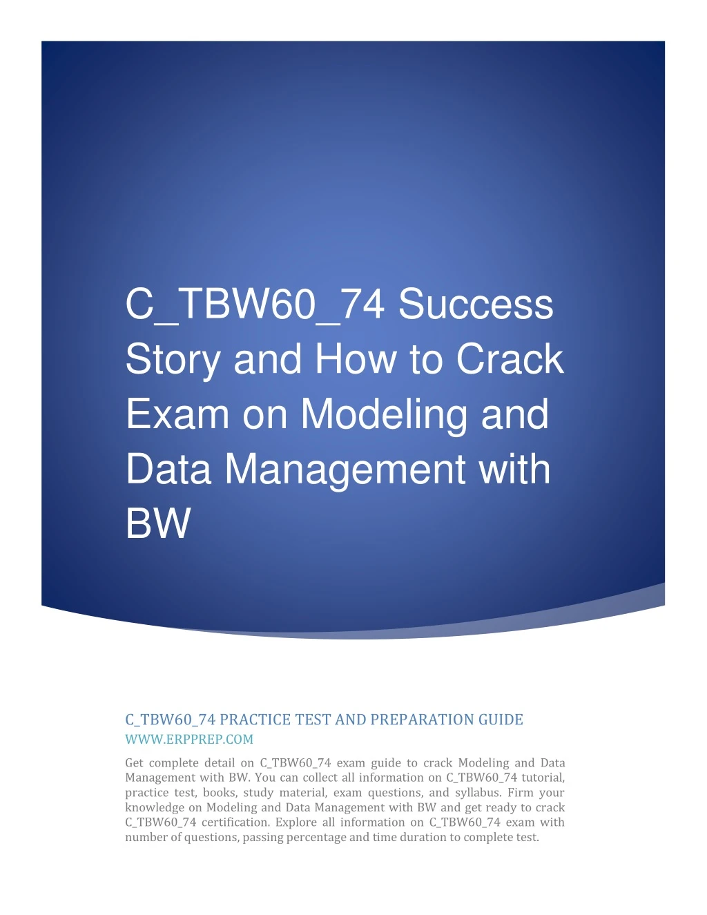 c tbw60 74 success story and how to crack exam