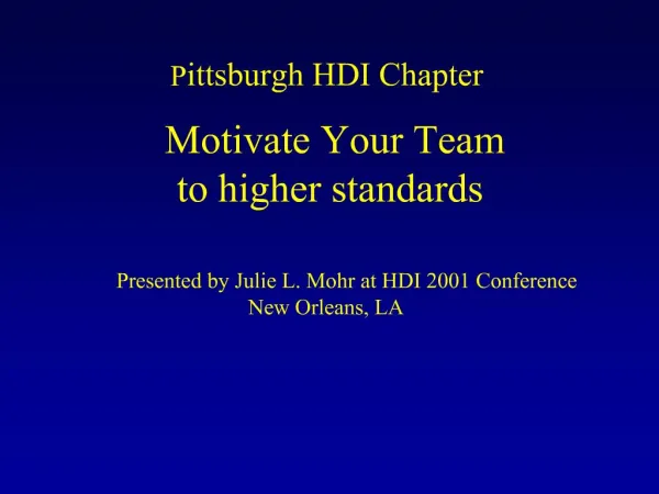 Motivate Your Team to higher standards