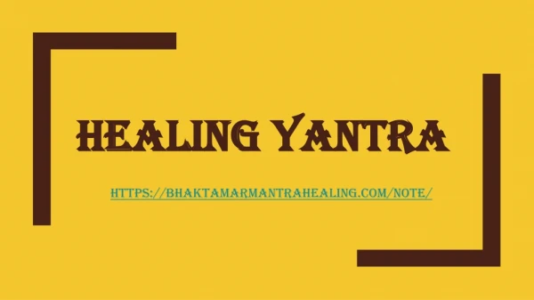 Healing yantra