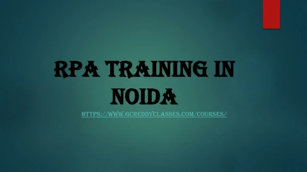 rpa training in noida