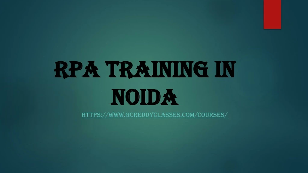 rpa training in noida