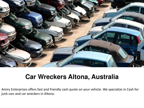 Car Wreckers Altona, Australia