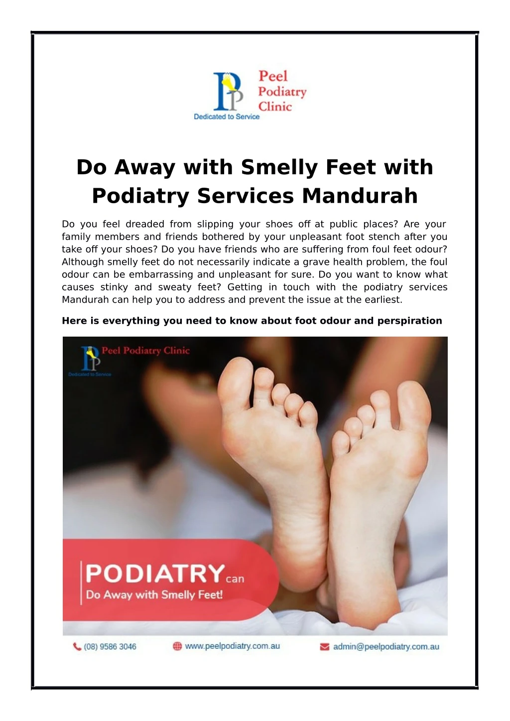 do away with smelly feet with podiatry services