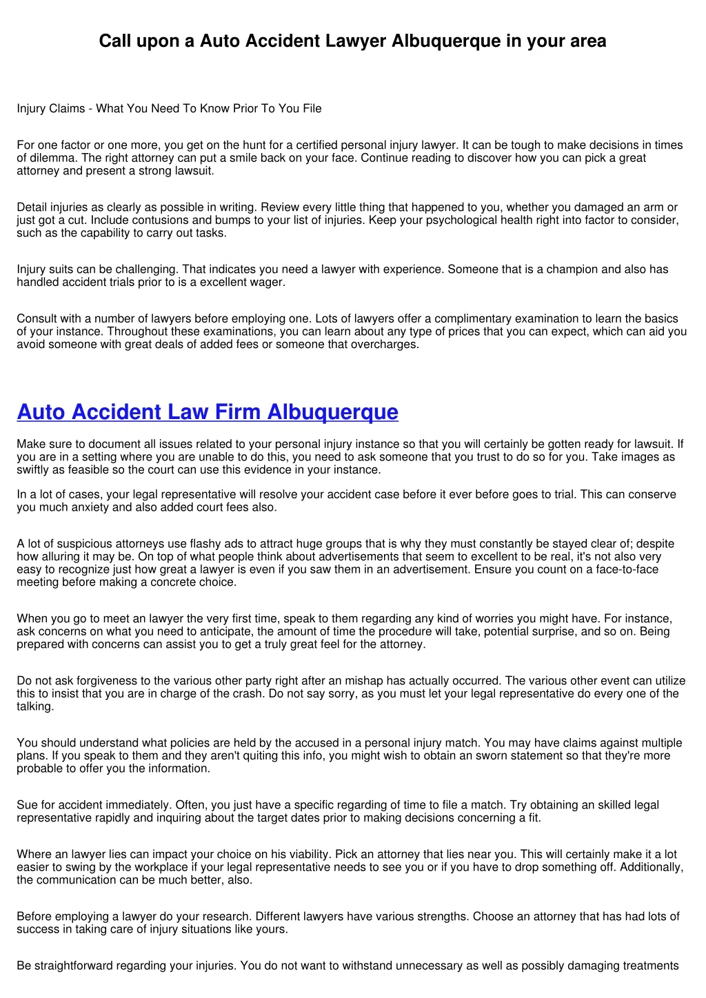 call upon a auto accident lawyer albuquerque