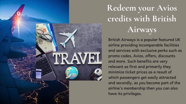 Redeem your Avios credits with British Airways Flight | 2020