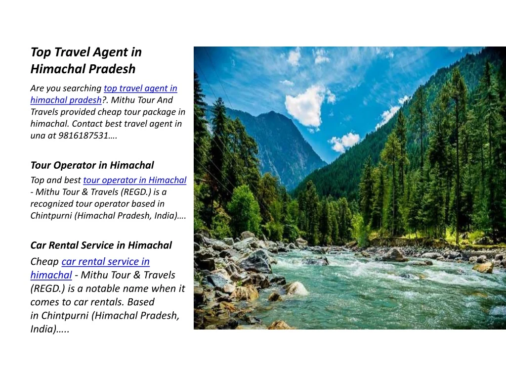 top travel agent in himachal pradesh