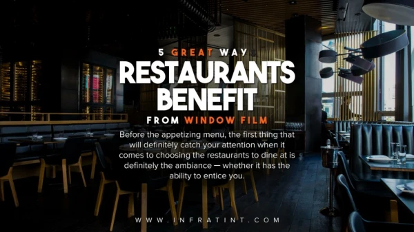 5 great ways restaurants benefit from window film