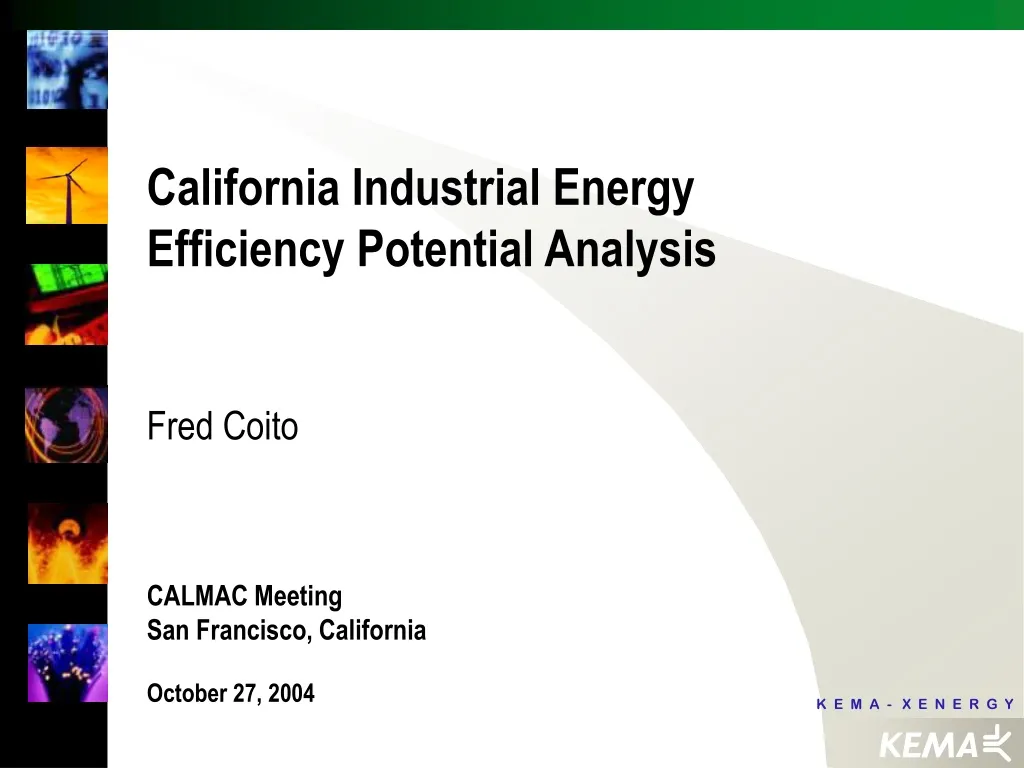 california industrial energy efficiency potential analysis fred coito