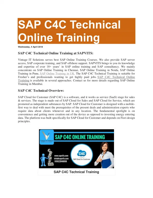 SAP C4C Technical pdf